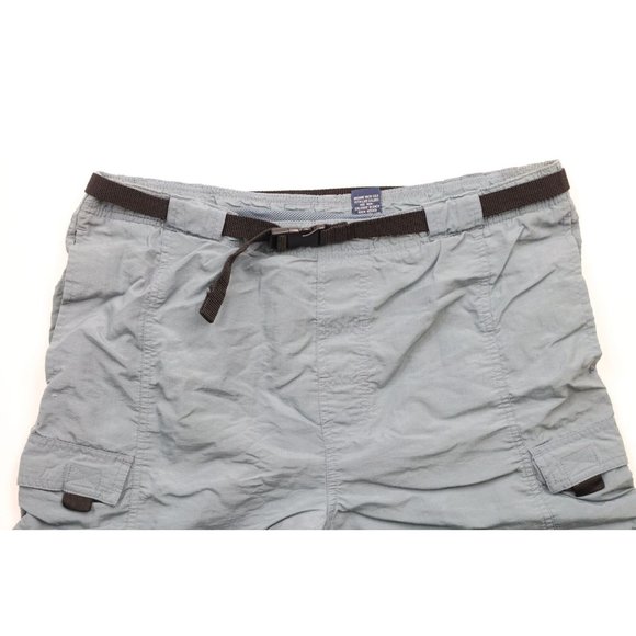 Vintage 90s Streetwear Mens Small Faded Belted Lined Above Knee Cargo Shorts - Picture 2 of 12